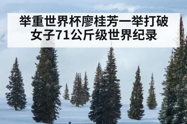 举重世界杯廖桂芳一举打破女子71公斤级世界纪录